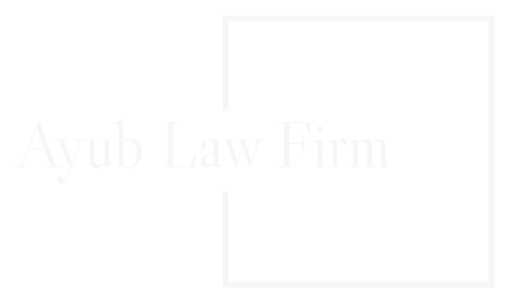 Ayub law firm logo white